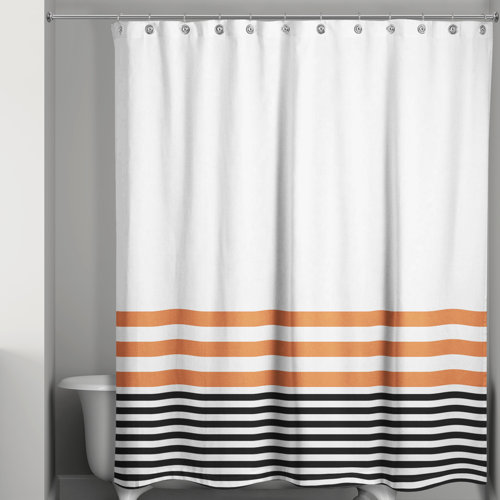 Gracie Oaks Mizpah Striped Shower Curtain Wayfair